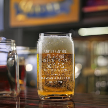 16oz Polar Camel Beer Can Glass